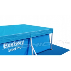 Basen prostokątny 400 x 211 x 81 cm na stelażu Full zestaw 15w1 Bestway 56405