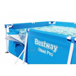 Basen prostokątny 400 x 211 x 81 cm na stelażu Full zestaw 15w1 Bestway 56405