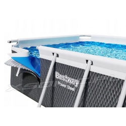 Basen ogrodowy 488 x 244 x 122 cm prostokątny antracyt Bestway 56996 18w1