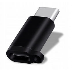 Adapter micro USB do USB-C 3.1 typu C przejściówka brelok do kluczy Black