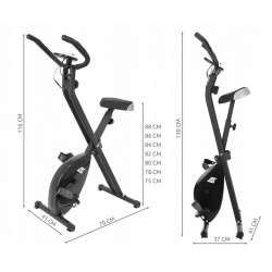 Rower treningowy stacjonarny magnetyczny składany pulsometr kalorie odometr