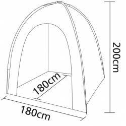 Przenośny schowek kuchnia polowa przebieralnia plażowa namiot BO CAMP 180x180x200 cm