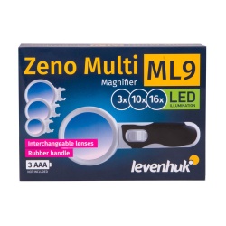 Lupa Levenhuk Zeno Multi ML9 wymienne soczewki i oświetlenie LED powiększenie 3/10/16x