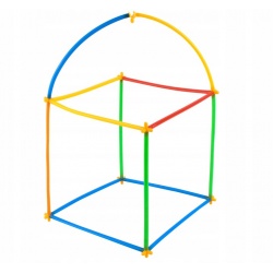 Klocki konstrukcyjne słomki łączniki patyczki zestaw 408 elementów