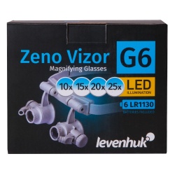 Okulary powiększające Levenhuk Zeno Vizor G6 średnica soczewki 20 mm oświetlenie LED