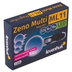 Lupa Levenhuk Zeno Multi ML11 z trzema wymiennymi soczewkami i oświetleniem LED