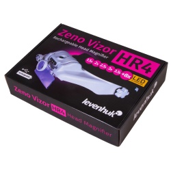 Lupa nagłowna Levenhuk Zeno Vizor HR4 z akumulatorem rozmiar soczewki 100x43/30 mm oświetlenie LED