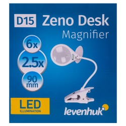 Lupa Levenhuk Zeno Desk D15 Średnica 90/21 mm oświetlenie LED