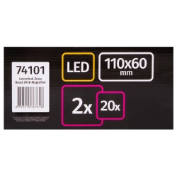 Lupa Levenhuk Zeno Read ZR18 powiększenie 2/20x średnica soczewki 108х63/21 mm oświetlenie LED