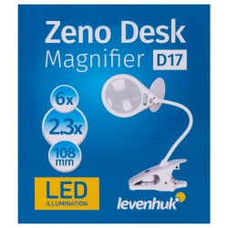 Lupa stołowa Levenhuk Zeno Desk D17 średnica 108/21 mm oświetlenie LED