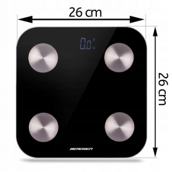 Elektroniczna waga łazienkowa 180kg szklana z Bluetooth pełna integracja z darmową aplikacją AIFIT