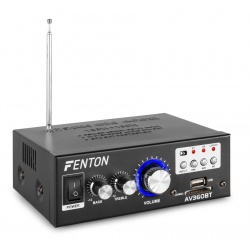 Wzmacniacz stereo 2x 40 Watt Fenton AV360BT z radiem FM USB SD odtwarzacz MP3