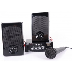 Zestaw do karaoke Party KA100 wzmacniacz 2 x 50W głośniki USB SD