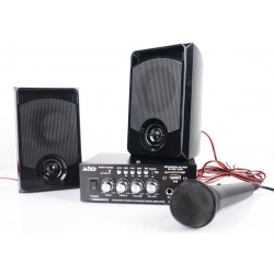 Zestaw do karaoke Party KA100 wzmacniacz 2 x 50W głośniki USB SD