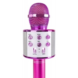 Mikrofon karaoke bezprzewodowy odtwarzacz muzyki Bluetooth głośnik światła LED