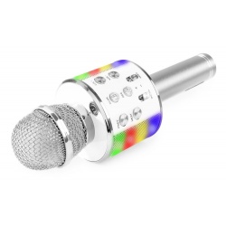 Mikrofon karaoke bezprzewodowy odtwarzacz muzyki Bluetooth głośnik światła LED