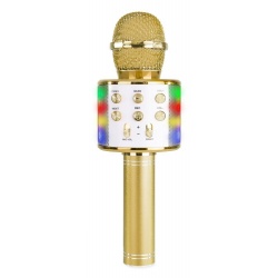 Mikrofon karaoke bezprzewodowy odtwarzacz muzyki Bluetooth głośnik światła LED