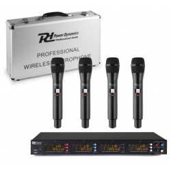 Zestaw mikrofonów bezprzewodowych 4 mikrofony doręczne PD504H