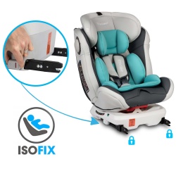 Obrotowy fotelik samochodowy Spinway Pro grupy ECE 0+ / I / II / III system SIP Isofix Top Tether