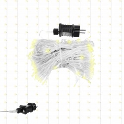 Lampki choinkowe kurtyna 300 LED 30V na choinkę ścianę IP44 zewnętrzne 8 programów