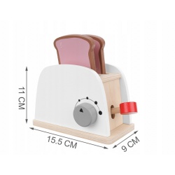 Drewniany toster dla dzieci zestaw akcesoria do robienia śniadań zabawka