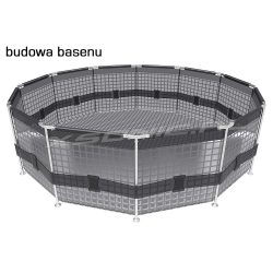 Basen ogrodowy 366 x 100 cm stelażowy 4w1 Bestway pompa i filtr drabinka 5614X