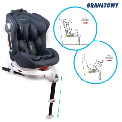 Fotelik samochodowy OBROTOWY 360° Ricokids STIGO ISOFIX od 0 - 36 kg pasy