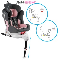 Fotelik samochodowy OBROTOWY 360° Ricokids STIGO ISOFIX od 0 - 36 kg pasy