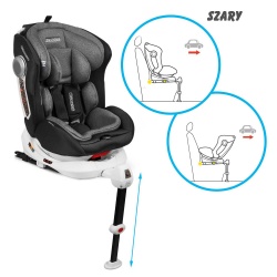 Fotelik samochodowy OBROTOWY 360° Ricokids STIGO ISOFIX od 0 - 36 kg pasy