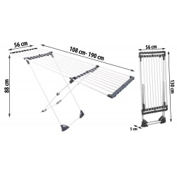 Suszarka na pranie na kółkach teleskopowa rozsuwana i składana 20mb