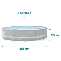 Basen ogrodowy 488 x 122 cm stelażowy Ultra XTR Frame 21w1 INTEX 26326