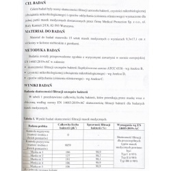 Maseczki chirurgiczne 50 sztuk maska na gumce SAFE BFE Typ II ES atest filtracja BFE 98%