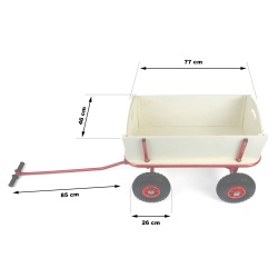 Transportowy wózek z plandeką do prac ogrodowych 100 kg ładowności