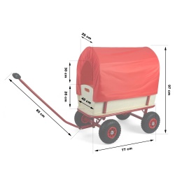 Transportowy wózek z plandeką do prac ogrodowych 100 kg ładowności