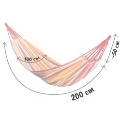 Hamak ogrodowy bujak 200 x 100 cm jednoosobowy tkanina Malagas