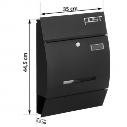Skrzynka pocztowa na listy gazety ulotki biała lub czarna 35x45x10cm