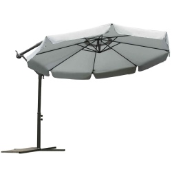 Składany parasol ogrodowy o średnicy 350 cm 8 segmentów stalowa rama