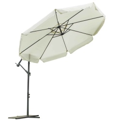 Składany parasol ogrodowy o średnicy 350 cm 8 segmentów stalowa rama