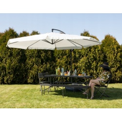 Rozkładany parasol ogrodowy XXL 350cm na wysięgniku regulowany 3 kolory