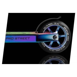 Hulajnoga wyczynowa SOKE PRO street silver neochrome rainbow system kompresji