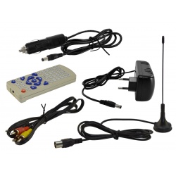 Telewizor przenośny 13 cali LED tuner DVB-T/T2 MPEG-4/2 wbudowany akumulator PVR USB SD HDMI