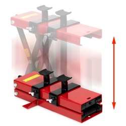 Podnośnik motocyklowy regulowane miejsce blokady przykręcany do podłoża