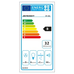 Okap kuchenny kominowy 60cm ścienny z oświetleniem LED BT-202 Inox