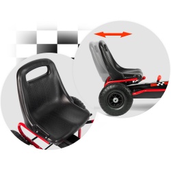 Gokart na pedały quad dziecięcy pompowane koła regulacja siedzenia 3 kolory RK-594