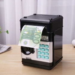 Skarbonka sejf bankomat elektroniczny na PIN monety i banknoty automat wciągający