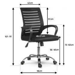 Fotel biurowy obrotowy z mikrosiatki Baturan szary czarny mechanizm TILT