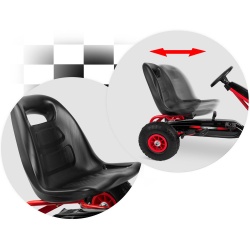 Gokart na pedały dziecięcy pompowane koła regulacja siedzenia 2 kolory do 30kg