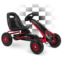 Gokart na pedały dziecięcy pompowane koła regulacja siedzenia 2 kolory do 30kg