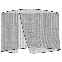 Moskitiera do parasola ogrodowego średnica 3,5 metra czarna antykomarowa
