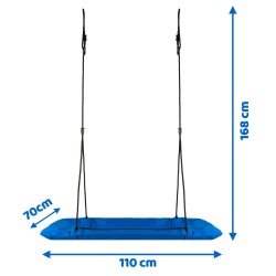 Huśtawka prostokątna ogrodowa dla dzieci bocianie gniazdo 110 x 70 cm